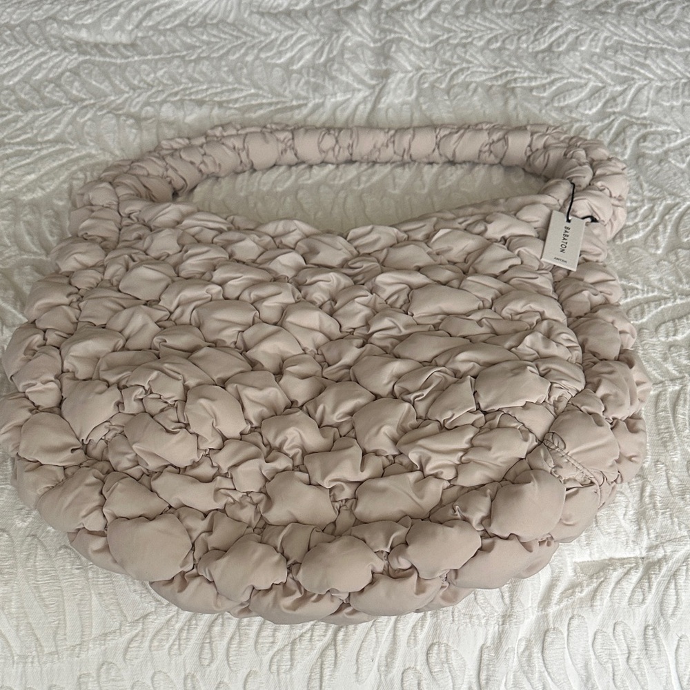 Babaton Beige Textured Shoulder Bag
